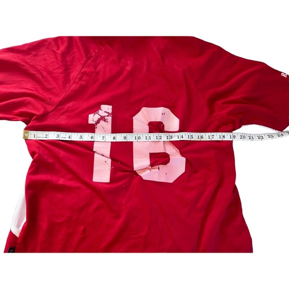 Vintage Adidas Football/Soccer Shirt 90s Jersey Red Mens Medium Hawks #16 As Is - Picture 3 of 10